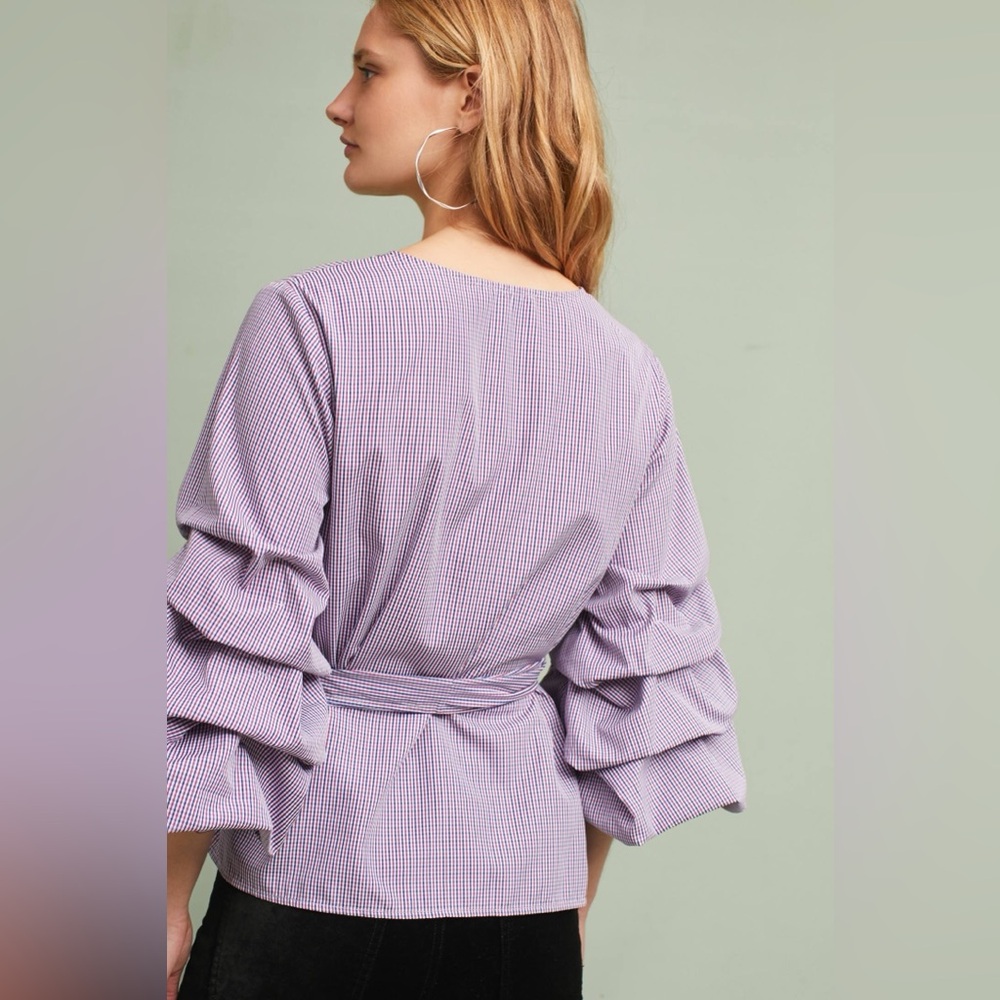 SUNDAY IN BROOKLYN by ANTHROPOLOGIE NWOT Avelina Gingham Blouse - Picture 2 of 8